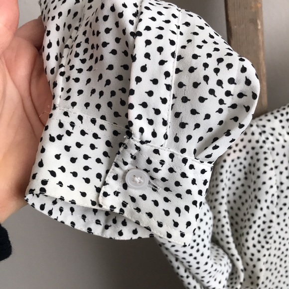 Black and White Polka Dot Blouse - Picture 5 of 5
